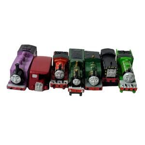 Lot of 7 Mini Thomas Tank Train Friends Cars Rubber PVC Plastic Cake Toppers Toy